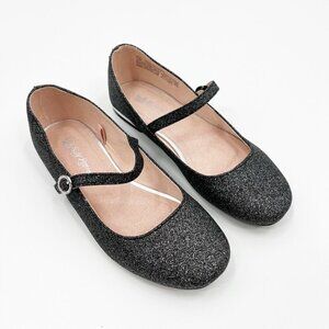Self Esteem Black Sparkle Flats